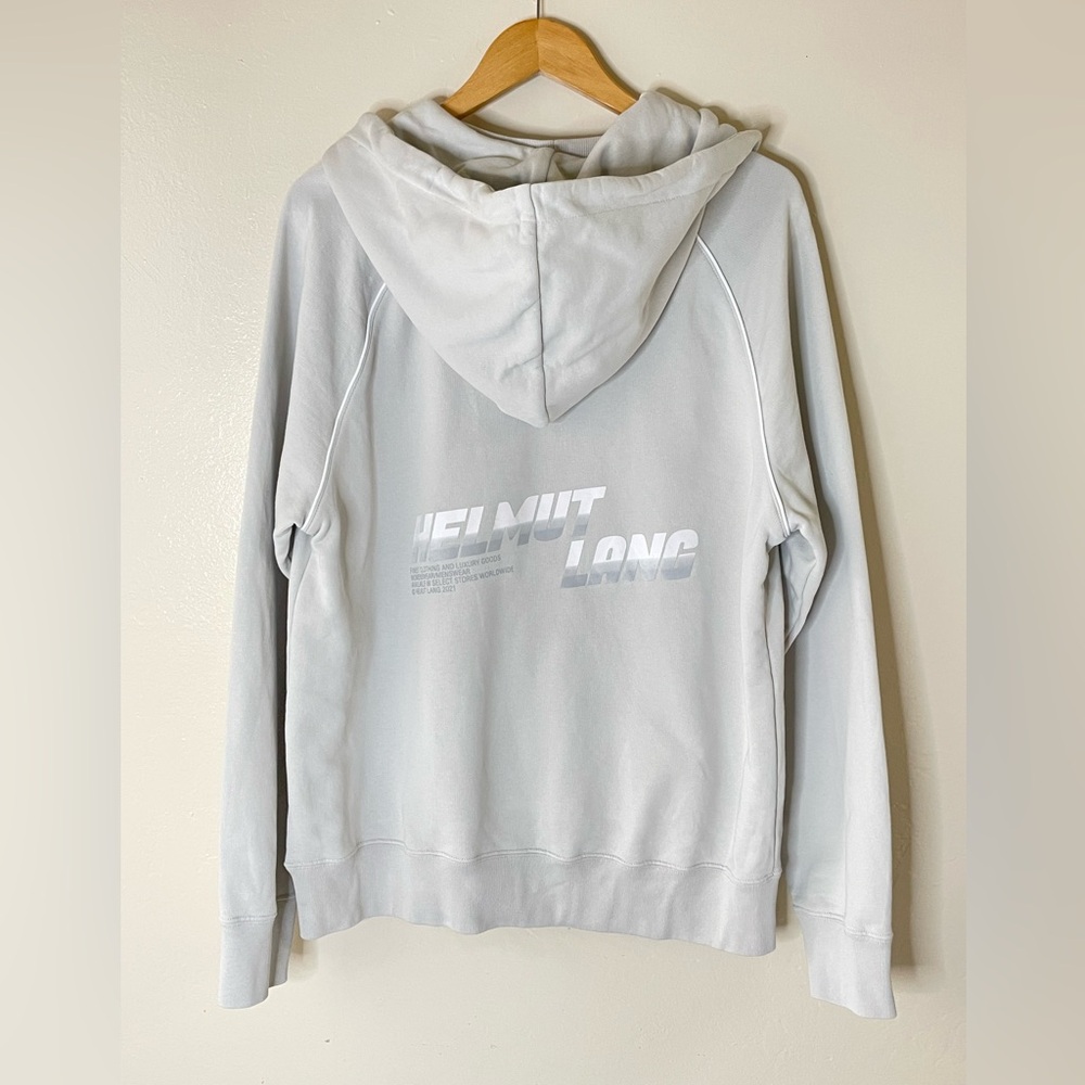 Helmut Lang men’s gray Reagan Hoodie sweatshirt streetwear - Picture 2 of 11